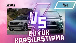 Skoda kodiaq sportline vs TOGG t10x inceleme karşılaştırma donanım özellik farkı [upl. by Ymmor]