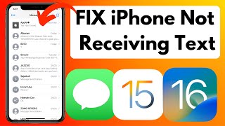 How To Fix iPhone Not Receiving Texts iOS 1615 [upl. by Leirbaj]