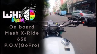 ON BOARD Ride in Paris suburbs on MASH X RIDE 650  Go Pro Hero 9 black  POV [upl. by Jansen810]