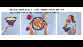 New Tupperware WOW Pop Microwave Popcorn Maker [upl. by Auhsaj]