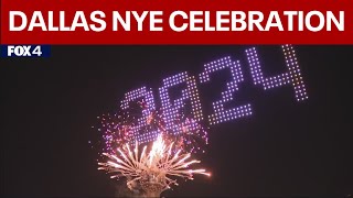 Dallas New Years Eve Fireworks and Drone Show 2024  FOX 4 [upl. by Jabin]