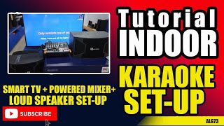 How to setup basic indoor karaoke system using amplified audio mixer [upl. by Cohlier]