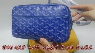 GOYARD CAP VERT CROSSBODY BAG BLUE UNBOXING AND REVEIEW [upl. by Repard736]