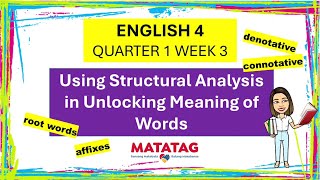 ENGLISH 4 QUARTER 1 WEEK3 MATATAG CURRICULUM WITH KMT english4quarter1week3 [upl. by Marlee]