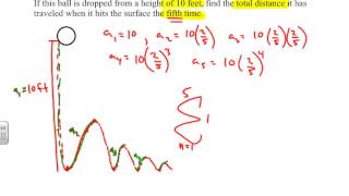 Geometric Series Bouncing Ball Problem [upl. by Nnave]