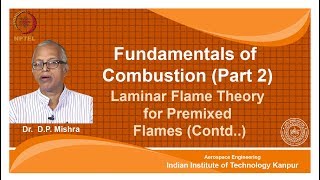 noc18ae04Lecture 47Laminar Flame Theory for Premixed Flames Contd [upl. by Gathard]