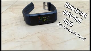 How to set date and time on any smart watch or smart band [upl. by Olli662]