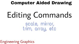 4 CAD  Editing Commands  Most Important [upl. by Feriga293]