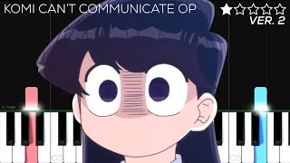 Cinderella  Komi Cant Communicate OP  Cider Girl  EASY Piano Tutorial [upl. by Cai]