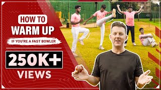 HOW TO WARM UP IF YOURE A FAST BOWLER I CRICKET COACHING MASTERCLASS I BRETT LEE TV [upl. by Enelehcim]