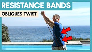 Resistance Band Obliques Twist [upl. by Anaugahs204]