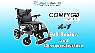 Comfygo X7  Lightweight Folding Power Chair with Wireless Remote [upl. by Arihsat]