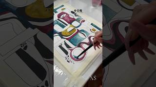 Watercolor painting with fineliners  Art Tutorial  Nicolina Savmarker watercolor shorts [upl. by Dolly]