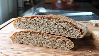 Whole Wheat Ciabatta  NoKnead Whole Wheat quotSlipperquot Bread Recipe [upl. by Aicissej391]