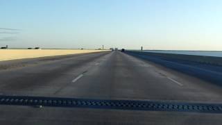 Lake Pontchartrain Twin Span Bridge Interstate 10 eastbound [upl. by Uahsoj235]