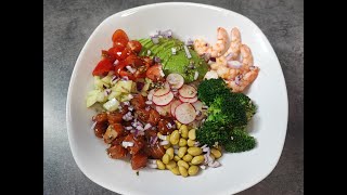 poke bowl saumon avocat crevette [upl. by Natalee]