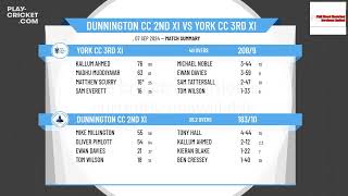 Dunnington CC 2nd XI v York CC 3rd XI [upl. by Mechling]