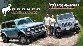 2021 Ford Bronco Wildtrak vs Jeep Wrangler Rubicon  OFFROAD TEST [upl. by Chappelka]