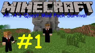 Minecraft Survival  AliAs Quest Mod Pack  1 [upl. by Eiffub805]