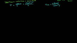 Example Calculus Optimization Problem fastest route [upl. by Edgell]