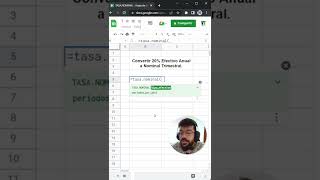 Interés Compuesto  Conversión de Tasas de Interés  Efectiva Anual a Nominal  Función TASANOMINAL [upl. by Abih]