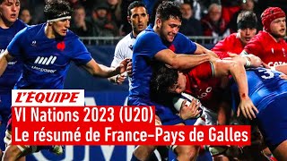 VI Nations 2023 U20  Le récital des Bleuets pour étriller un faible pays de Galles [upl. by Arahd]