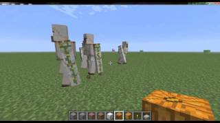 How To Make Iron Golems in MineCraft [upl. by Nyladnar]