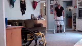 paraplegic standing and walking with kfos [upl. by Atirak]