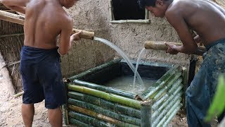 Build Water Tank From Bamboo and Mud [upl. by Cogn]