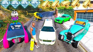 FRANKLIN AND SHINCHAN TOUCH ANYTHING BECOME GOLDEVERYTHING IS FREE IN GTA V [upl. by Elbam]