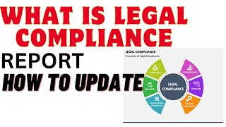 WHAT IS LEGAL COMPLIANCE REPORT  HOW TO UPDATE LEGAL COMPLIANCE REPORT IN HINDILEARNINGampEDUCATION [upl. by Ataga]