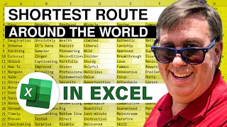 Excel Shortest Route To 148 Locations Around The Supernatural World Using Excel  Episode 2637 [upl. by Winna]