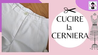 Cucire la cerniera dei pantaloni Tutorial [upl. by Lladnew]