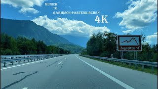 Munich to GarmischPartenkirchen  4K  Driving Tour [upl. by Debbee]