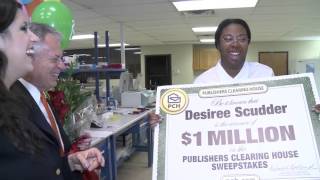 Publishers Clearing House Winners Desiree Scudder From Irving Texas Wins 1 Million [upl. by Nyahs788]