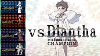 The Elite four and the Champion Diantha battle in Pokemon X [upl. by Ahsienal927]