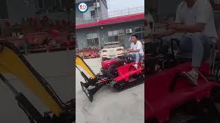 Compact Crawler Tructor Rotary Cultivator With Mini Excavator [upl. by Navaj46]