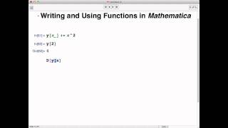 Writing and using your own functions in Mathematica [upl. by Niwde47]