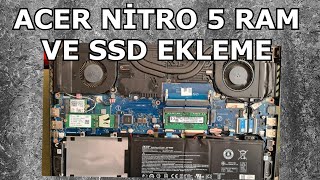 ACER NİTRO 5 RAM ve SSD YÜKSELTME EKLEME UPGRADE  GARANTİ BOZULMUYOR [upl. by Mcloughlin]