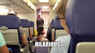 Funniest Flight Attendant Ever [upl. by Haldan]