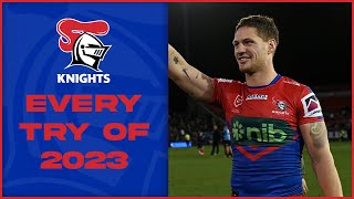 Every Newcastle Knights try of the 2023 season  NRL [upl. by Gerstein]