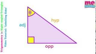 Labelling Sides  Trigonometry in Right Angled Triangles SOHCAHTOA  Tutorial 15  Revision [upl. by Hnirt]