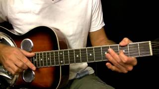 Easy Dobro Guitar Lesson in Open G Tuning [upl. by Poyssick]