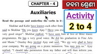 Auxiliaries class 9 english grammar activity 2 to 4 question answer discussion by prachi mam [upl. by Falk]