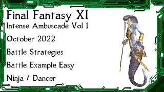 FFXI  Intense Ambuscade Vol One October 2022 Battle Strategy and Easy Example Ninja Solo [upl. by Madden]