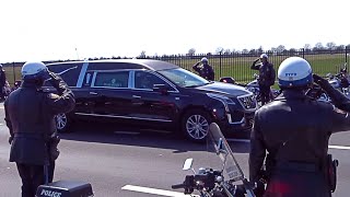 Officer Jonathan Diller funeral procession saluted by Motorcycle Police amp Firefighters [upl. by Adliw]