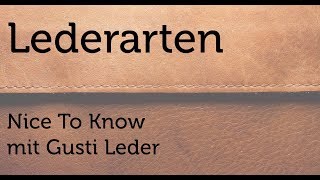 Lederarten  Lederlehre  Nice To Know [upl. by Stace]