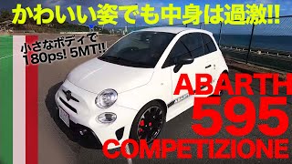 ABARTH 595 COMPETIZIONE かわいいルックスに刺激的な走りの アバルト 595  今回は180psを誇る コンペティツィオーネ ♫ ECarLife with 五味やすたか [upl. by Llerrehc]