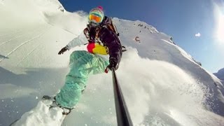 GoPro HD HERO camera Snowboarding with the Pole Cam Mount [upl. by Valoniah]