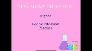 Higher Redox Titration Calculations Practice [upl. by Susana695]